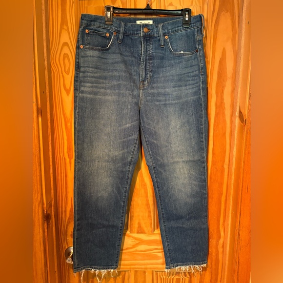 Madewell Denim - Madewell Distressed Ankle Jeans in Deep Blue